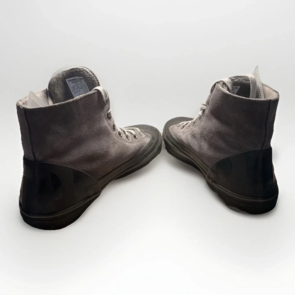 SOREL Men's Cheyanne Metro Waterproof Sneaker Boots Gray Suede Size 11.5